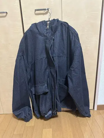 데님 후드 자켓