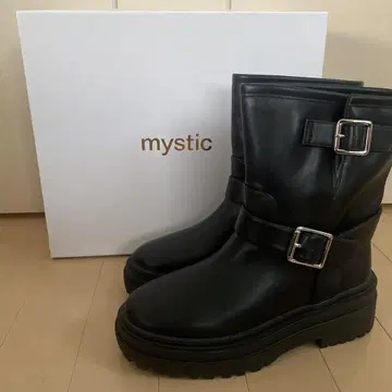 mystic 블랙 엔지니어 부츠 버클 포함 22.5~23cm