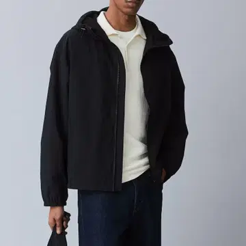 H&M 레귤러 핏 윈드 브레이커 사이즈 S 블랙