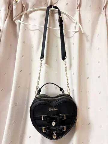 LIZ LISA 리본 비쥬 하트 백 블랙