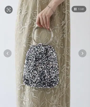 스팽글 레이스 라메 2way 미니 파티백 결혼식 가방