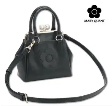 MARY QUANT 블랙 가마구치 펄 핸드, 숄더백 2way 새상품급