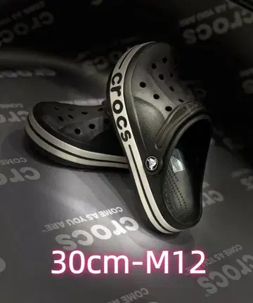 Crocs 블랙 클로그 샌들 30cm M12