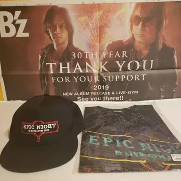 B'z 미사용 EPIC NIGHT LIVE-GYM 캡&투어 T 사이즈 M