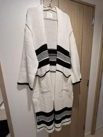 티티베이트 보더 롱 가디건 포켓 F 코디 가디건 겉옷