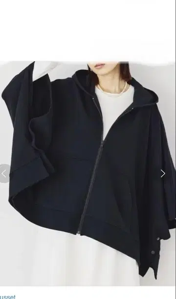 러셋 맨투맨 판초 블랙