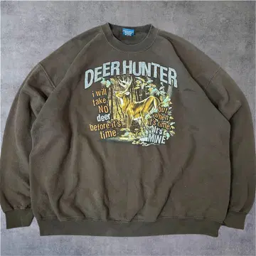 DEER HUNTER 맨투맨 L 사이즈 올리브 그린