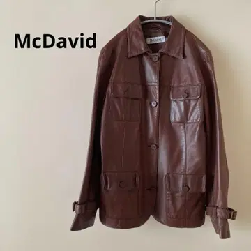 McDavid 맥다비드 브라운 가죽 자켓 양가죽