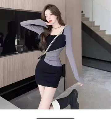 새상품 블랙 타이트핏 미니 원피스 M