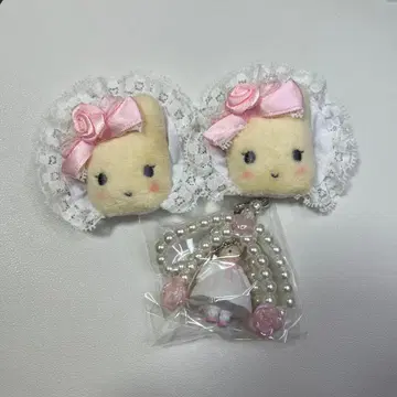 산리오 시크릿 헤어 클립 & 시크릿 스트랩 마론 크림