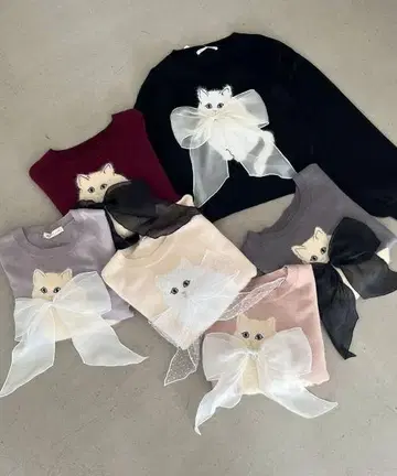 새상품급, 시착만 한 상품. 마제스틱 레곤의 복슬복슬 고양이 니트