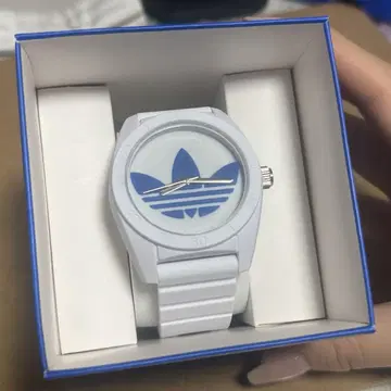 아디다스 adidas 로고 시계 블루