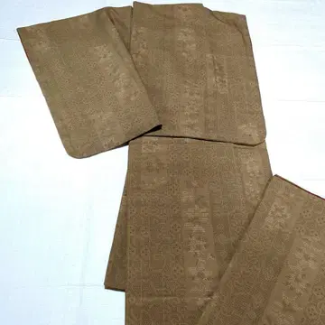 명주 거북이 등 무늬 이중 기모노 순수 실크