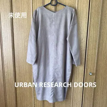 URBAN RESEARCH DOORS 스웨이드 느낌 V넥 원피스