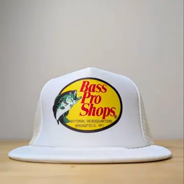 80s-90s Bass Pro Shops 트래커 캡 기업 로고