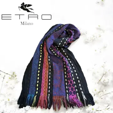 새상품급 ETRO 에트로 스톨 스카프 올 패턴 블랙 계열