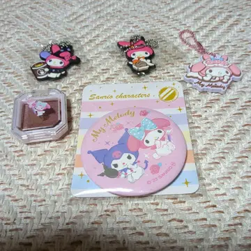My Melody 5종 세트 키링 거울 화장품