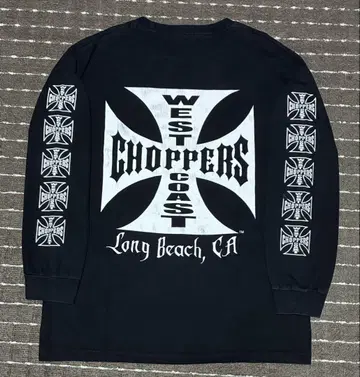 L 90s west coast choppers 롱T 아이언 크로스