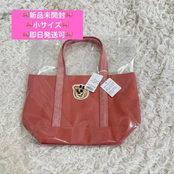 미사용 새상품 페이러 올드 테디 걸 와펜 토트백 핑크 소