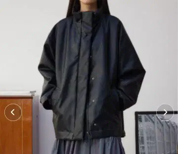 AZUL by moussy 인조 가죽 미들 코트