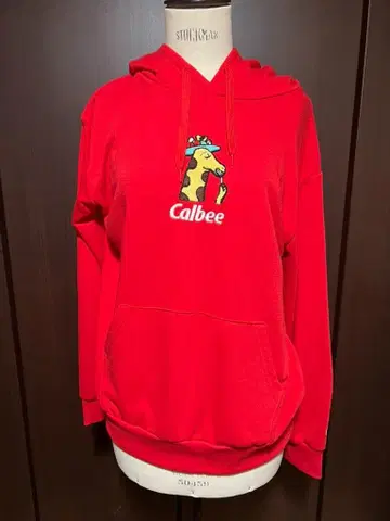 Calbee 자가리코 치즈 후드티 빨간색