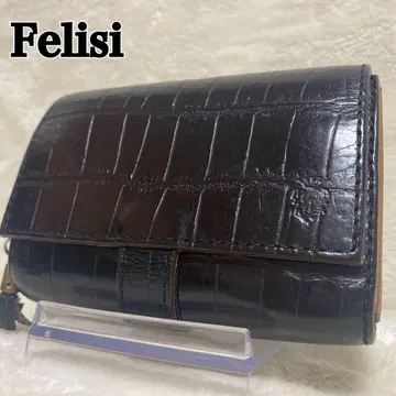 Felisi 페리지 접이식 지갑 코로코 악어 엠보 3500 블랙