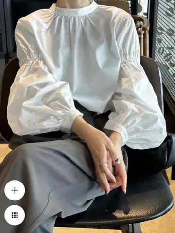 select MOCA by son 볼륨 개더 슬리브 블라우스