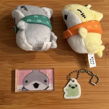 외출 아기상어 봉제 인형 키링 미니 아크릴 블록