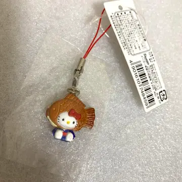 헬로키티 타이야키 꼬치 스트랩 편의점 한정 판매 2007년