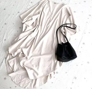 베이스레인지 baserange 실크 네프 원단 원피스