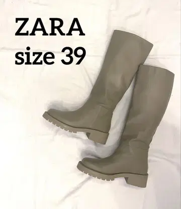 자라 롱 부츠 39 그레이지