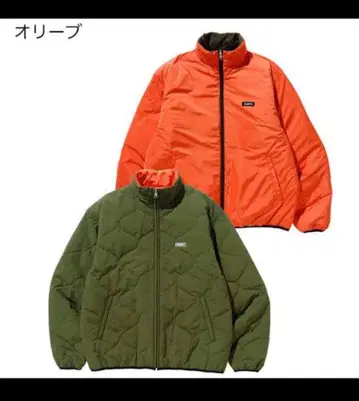 XLARGE 올리브/오렌지 퀼팅 다운 자켓 M 사이즈