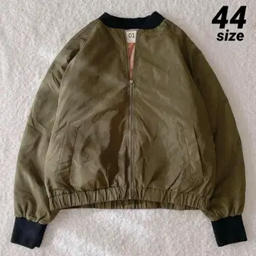 세미 퀼트 블루종 MA-1 자켓 카키 충전솜 44