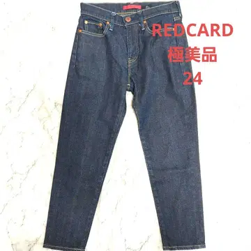 컨디션 최상 REDCARD 싱크로니시티 24 다크 네이비 크롭 기장 데님