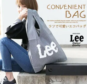 [ Lee ] 614 Lee 토트백 히코리 패턴 캔버스 코튼