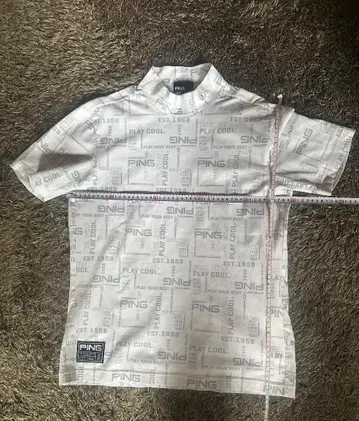 PING 프린트 패턴 셔츠 M 사이즈 이너로도 최적