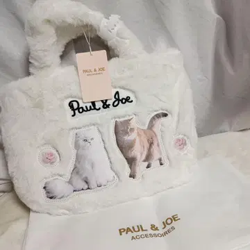 새상품 PAUL&JOE ACCESSOIRES 복슬복슬 백 고양이 폴앤조