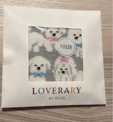 러브러리 바이 페이러 말티즈 타월 손수건 미사용 새상품 FEILER