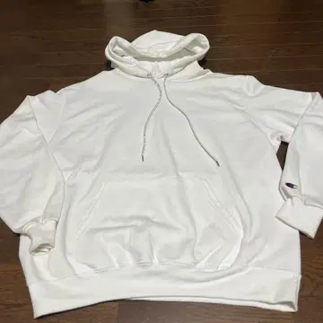 Champion 화이트 후드티 2019년 디자인 세브시그 L size