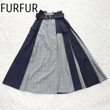 FURFUR 퍼퍼 비대칭 턱 스커트 롱 스커트