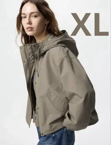 UNIQLO 코튼 블렌드 숏 후드티 XL