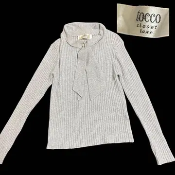 tocco closet luxe 그레이 리본 스웨터