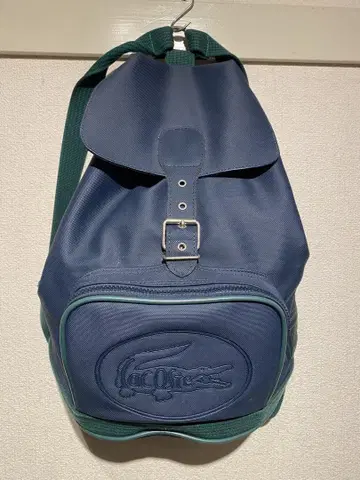 LACOSTE 라코스테 럭색 PVC 빅 로고 네이비 그린