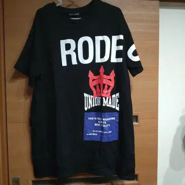 RODEO CROWNS 블랙 프린트 T셔츠