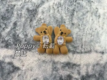 YVMIN 곰 헤어핀 세트 헤어 클립 2점