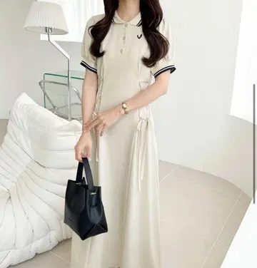 새상품 폴로 셔츠 스타일 롱 원피스