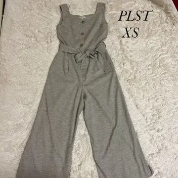 PLST 그레이 와이드 레그 올인원 XS