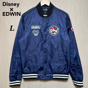 디즈니 x EDWIN 바시티 자켓 L 네이비