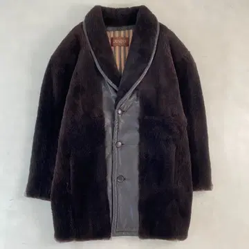 빈티지 가죽 자켓 퍼 코트 샤기 조 인조 가죽 절개