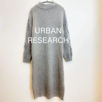 [URBAN RESEARCH] 볼륨 소매 니트 롱 원피스